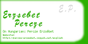 erzsebet percze business card