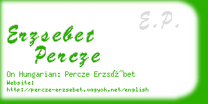 erzsebet percze business card